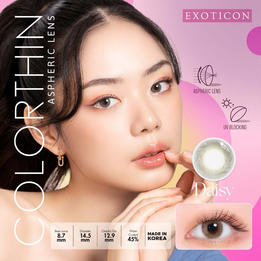 Exoticon Softlens - Colorthin - Daisy | Tulip | Dahlia | Marigold Soflens Korea pekanbaru minus 3.75