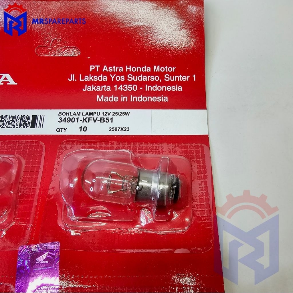 Bohlam Bola Lampu Depan 12v 25w Motor Honda Grand Supra Beat Vario Blade Revo Legenda Karisma