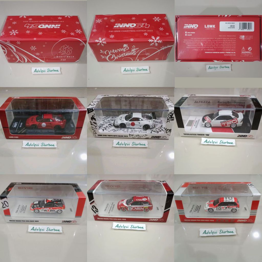 inno 64 models honda civic EF3 #13 team cabin #20 razo trampio macau grand prix guia race 1988 kawai