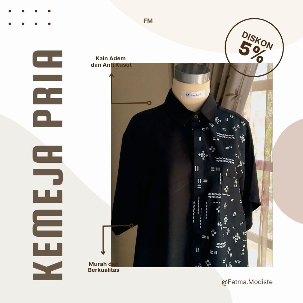 kemeja batik pria Katun premium & Rayon