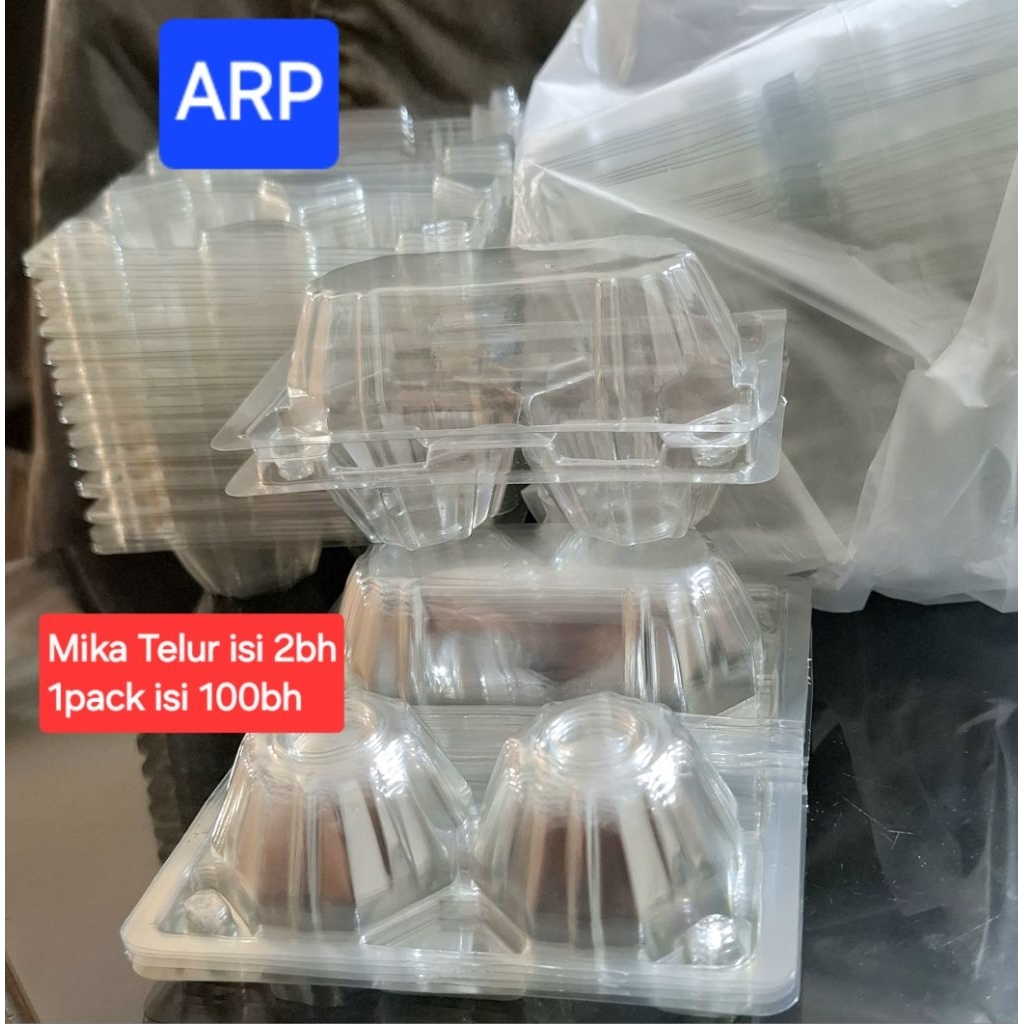 Mika Telur Isi 2bh DENGAN KANCING & Tebal/Mika telur Isi 2bh Dengan Kancing 2Titik
