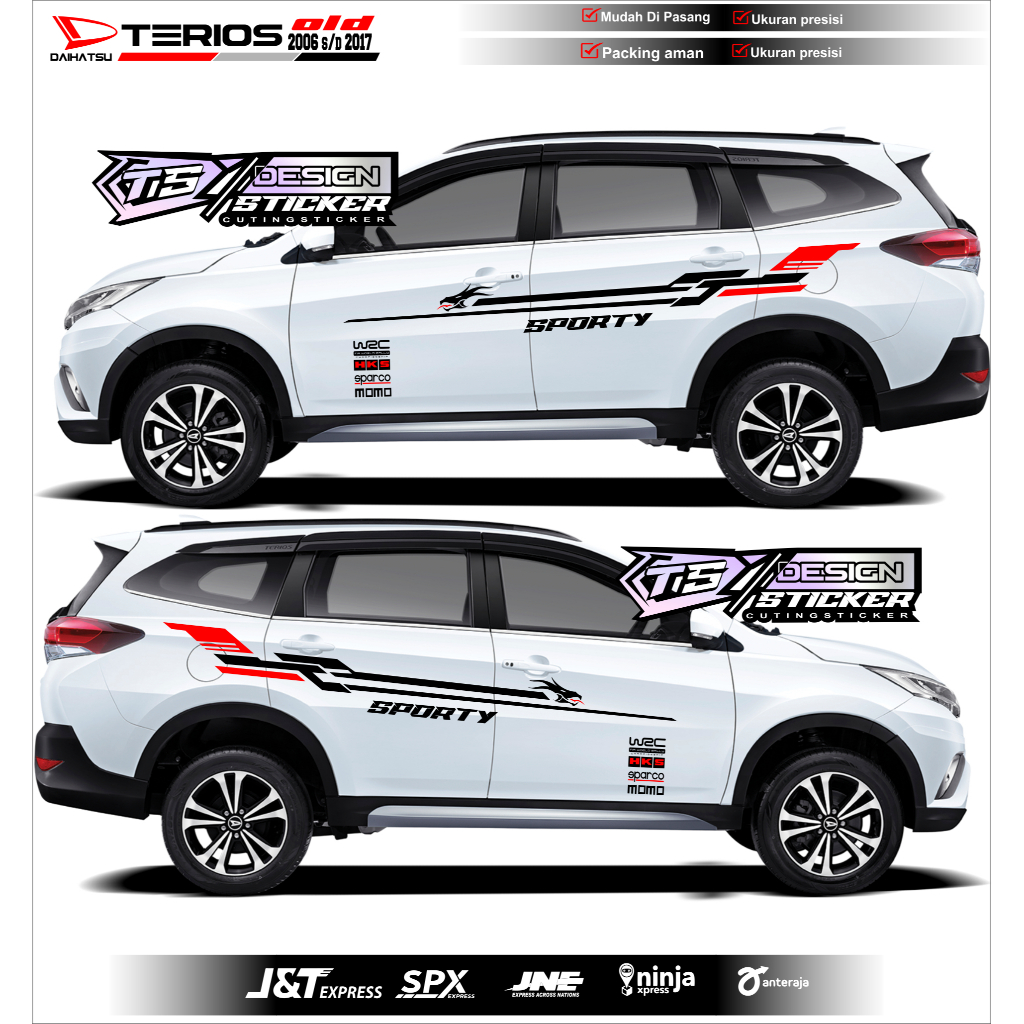 Stiker Mobil Terios Rush Stiker Striping WRC Stiker mobil Terios Rush  Murah