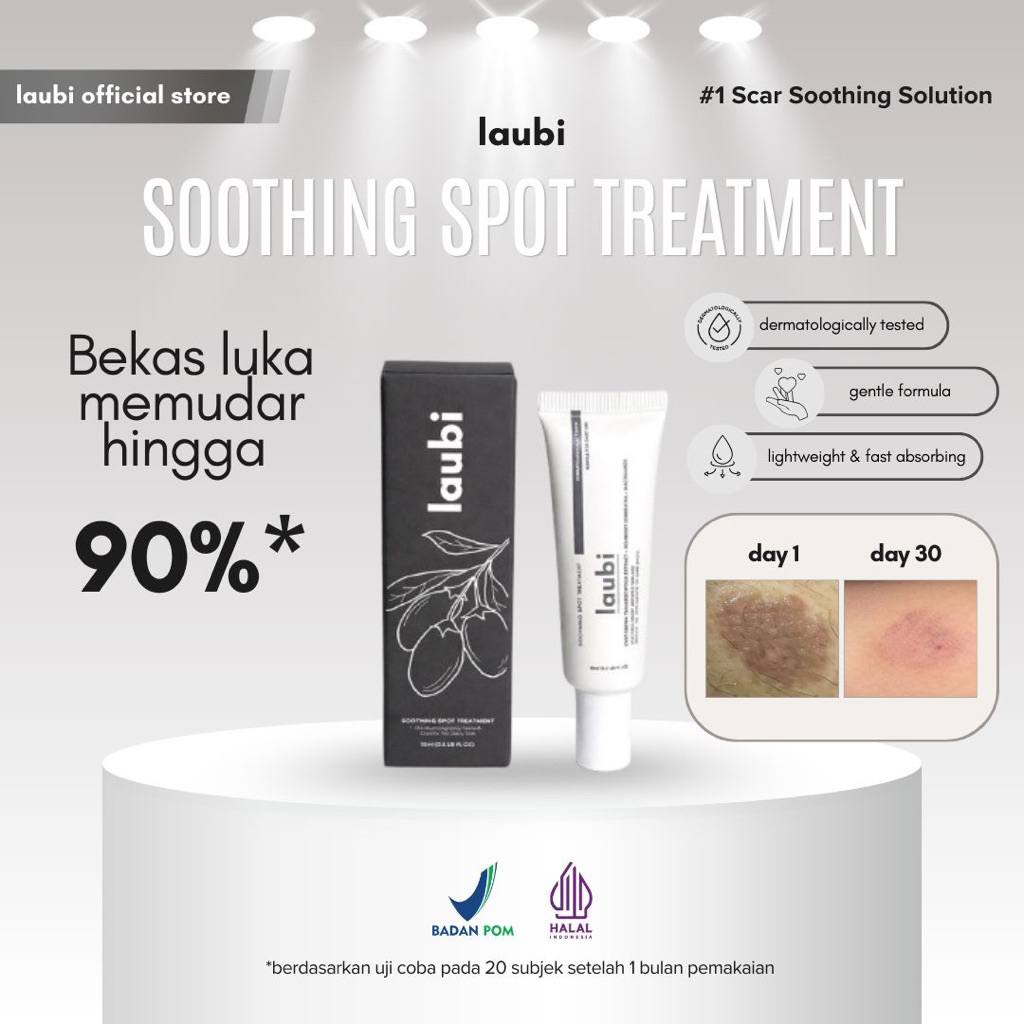laubi - Soothing Spot Treatment (Krim Untuk Bekas luka/ Bekas Jewrawat/ Koreng/ Dark Spots/ Iritasi)