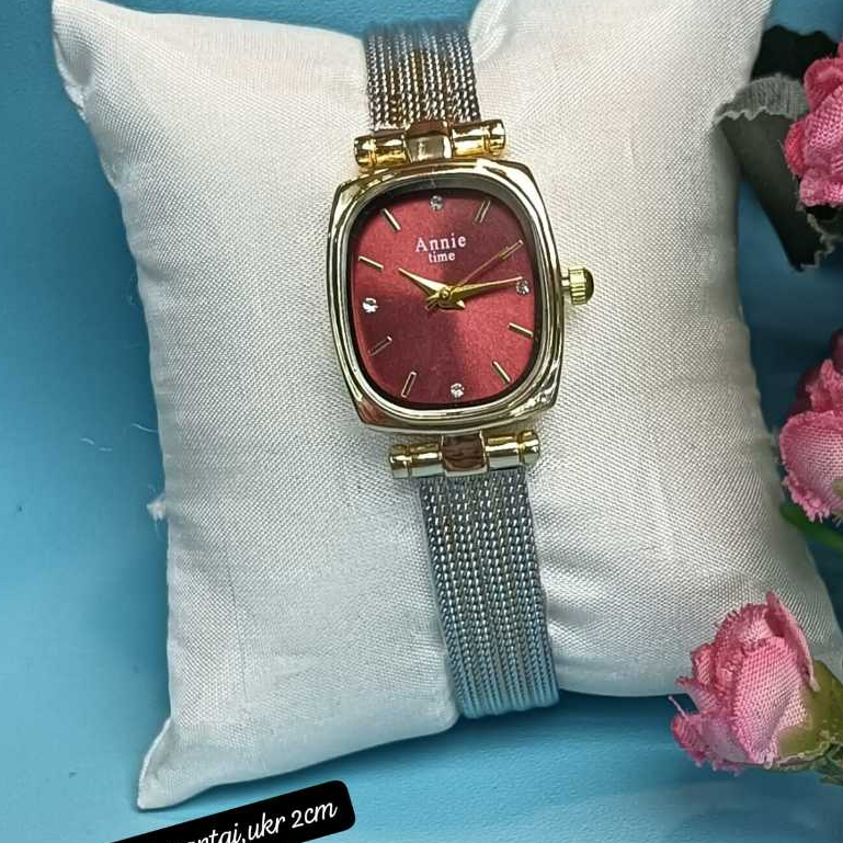Jam Tangan Wanita Rantai Pasir Mini Stainless Steel Jam Cewek Korea Elegant Kecil