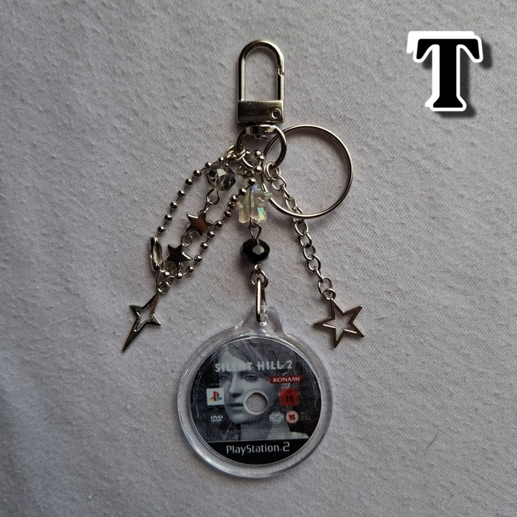 Beads Keychain Bag Silent Hill 2 Cd Playstation 2 Gantungan Kunci Tas Manik Aesthetic Jewelry Charm