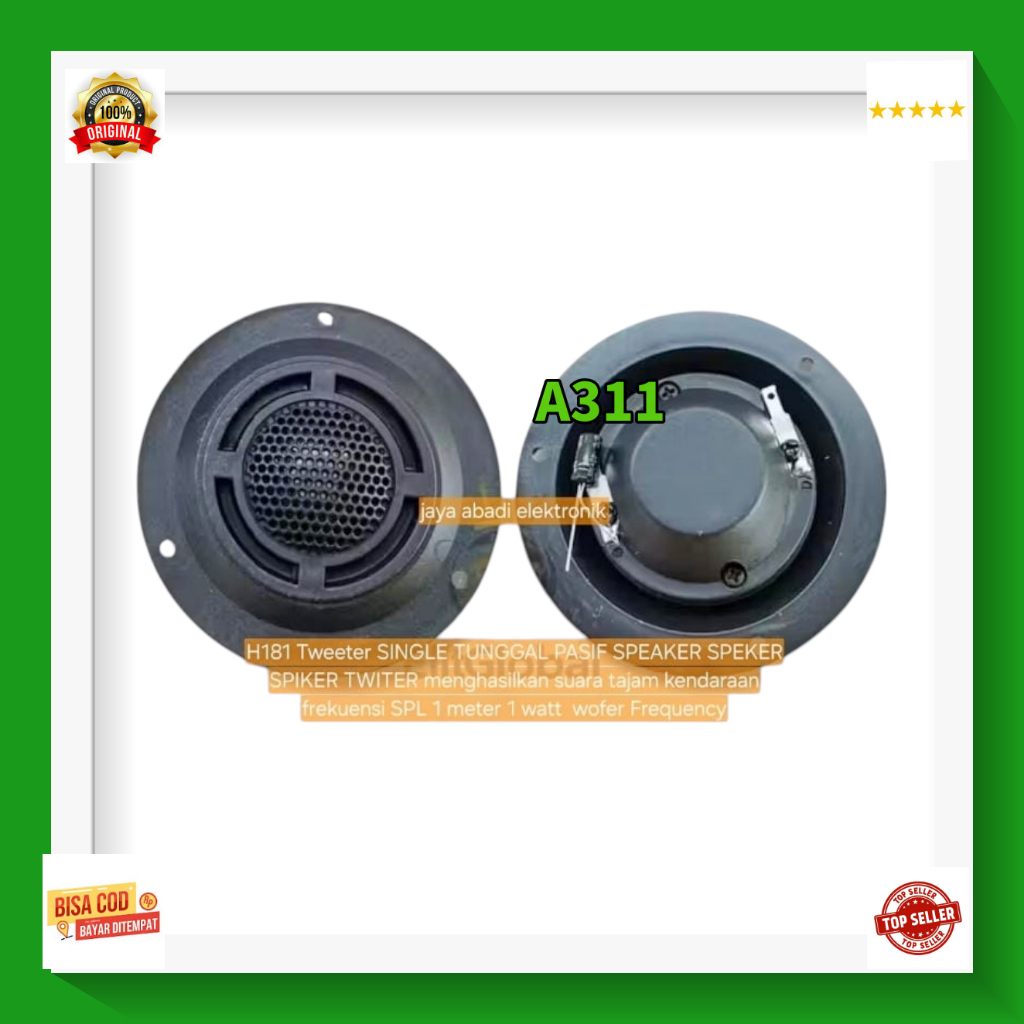 A311 AUDIO PENAMBAH MUSIK SPEAKER Tweeter SINGLE TUNGGAL PASIF SPEAKER SPEKER SPIKER TWITER menghasi