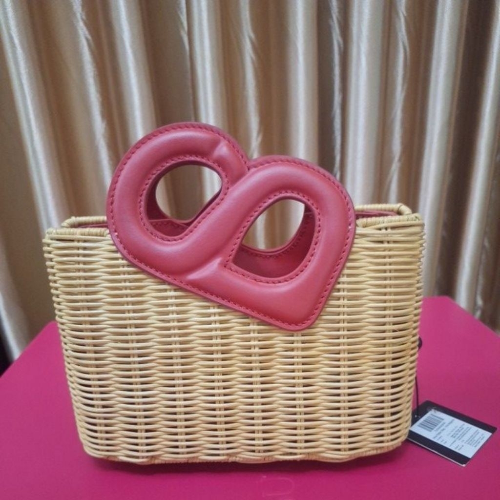 Nina Rattan Bag - Viva Magenta