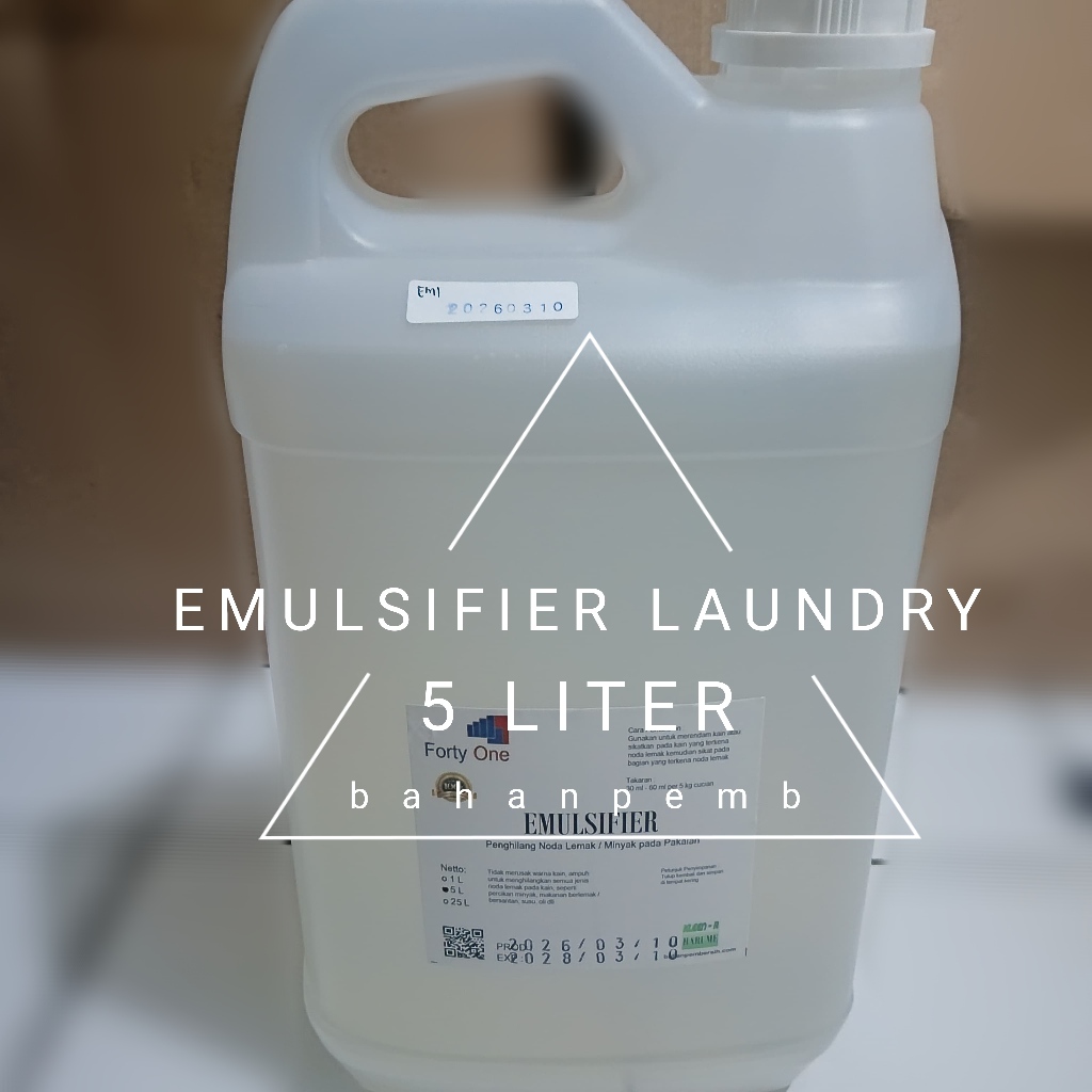 Emulsifier Laundry 5 Liter Penghilang Noda Lemak Minyak pada Pakaian Forty One Kleen-R Harume
