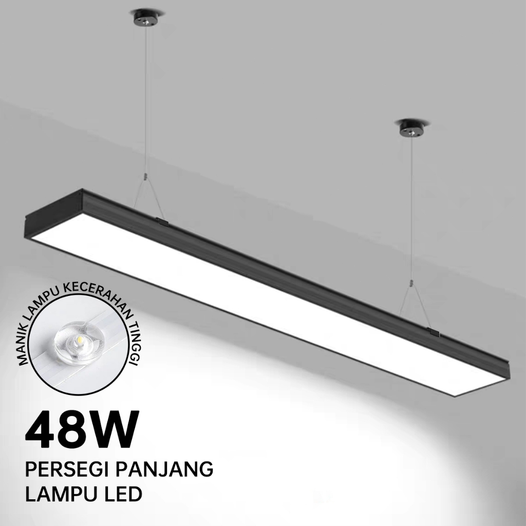 Lampu LED Persegi Panjang 48W Tabung lampu putih super terang 120cm