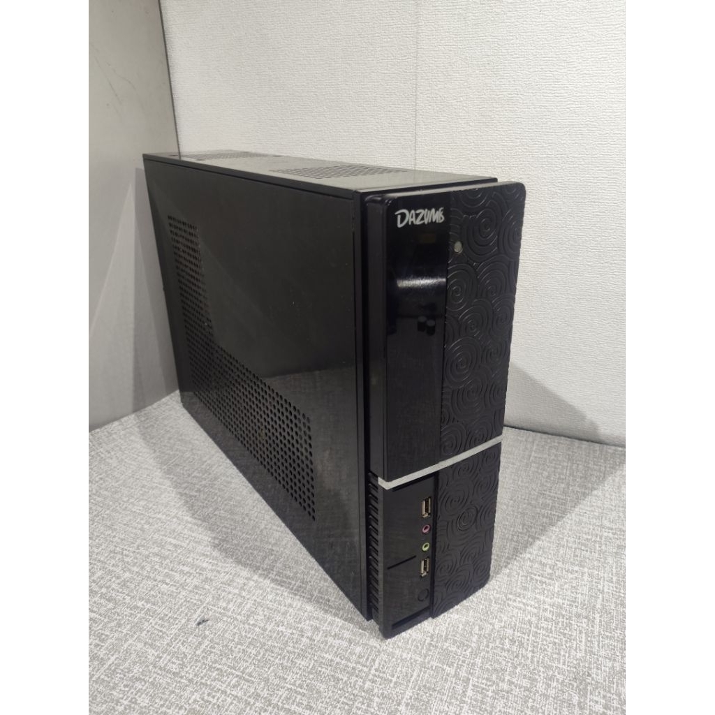 Casing PC Office Slim Mini model Desktop/Mendatar & Berdiri, termasuk PSU Mini 500watt bekas