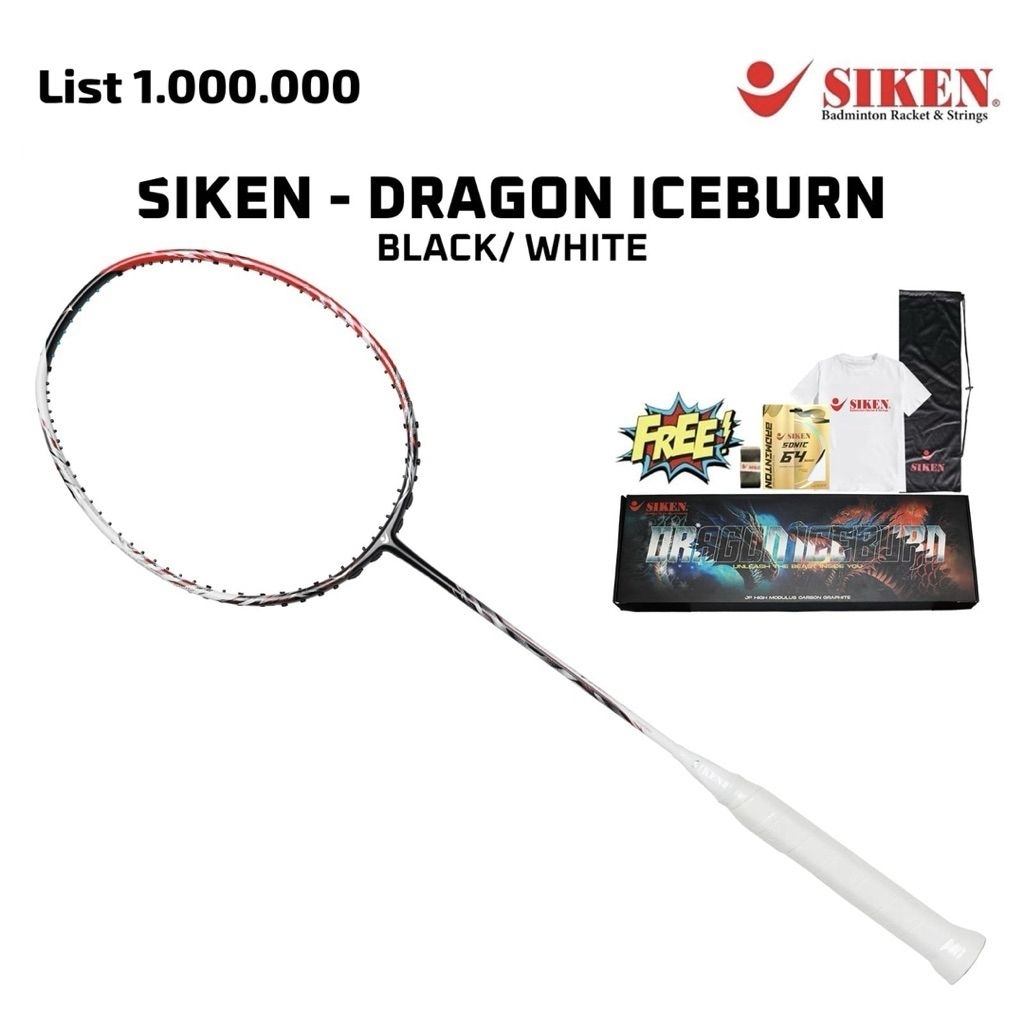 Raket Badminton Siken Dragon Iceburn