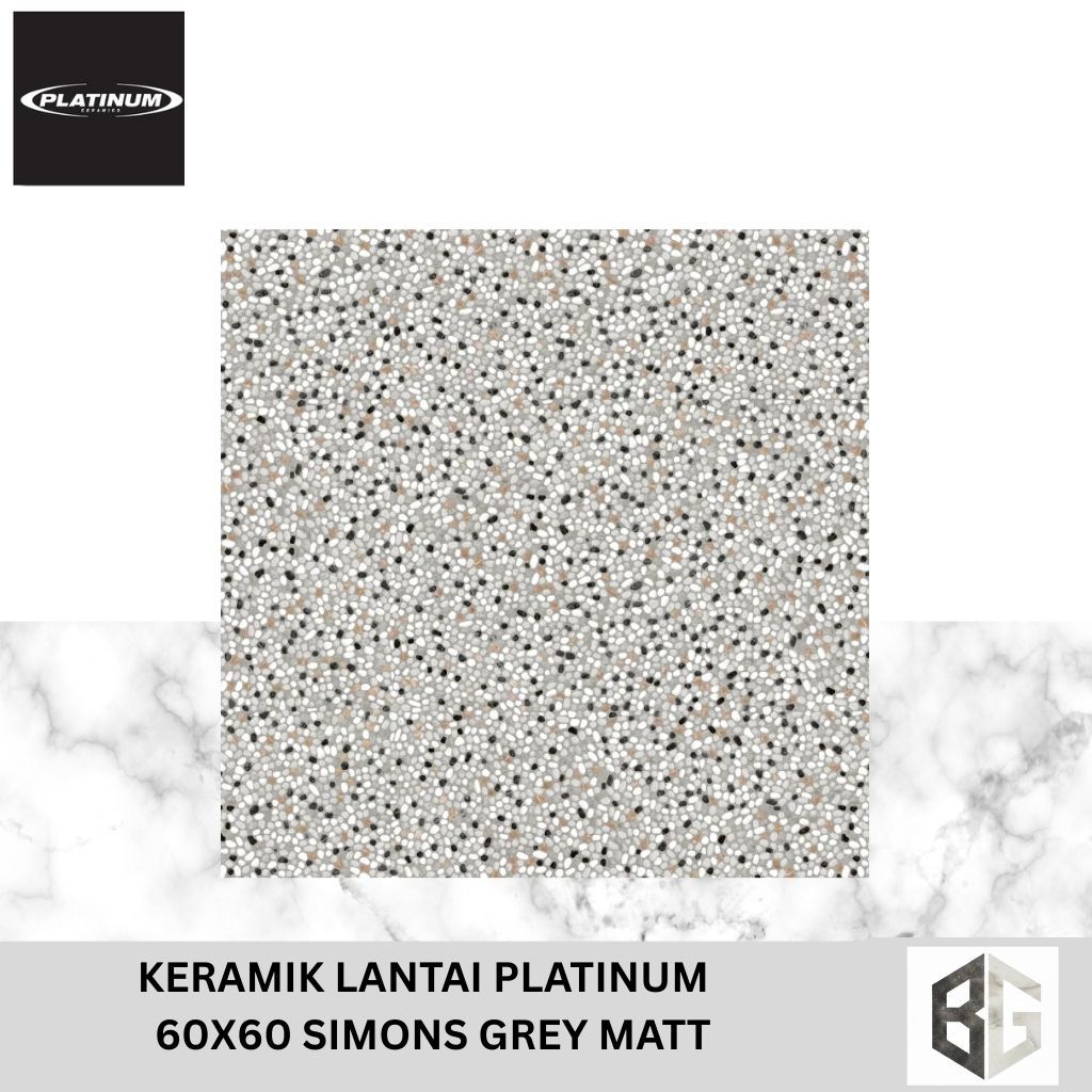 KERAMIK LANTAI PLATINUM Simons Grey Matt 60x60