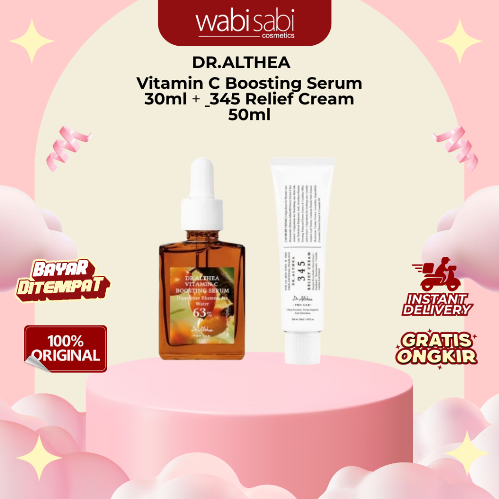 DR.ALTHEA - Vitamin C Boosting Serum 30ml |DR.ALTHEA 345 Relief Cream 50ml  DR.ALTHEA