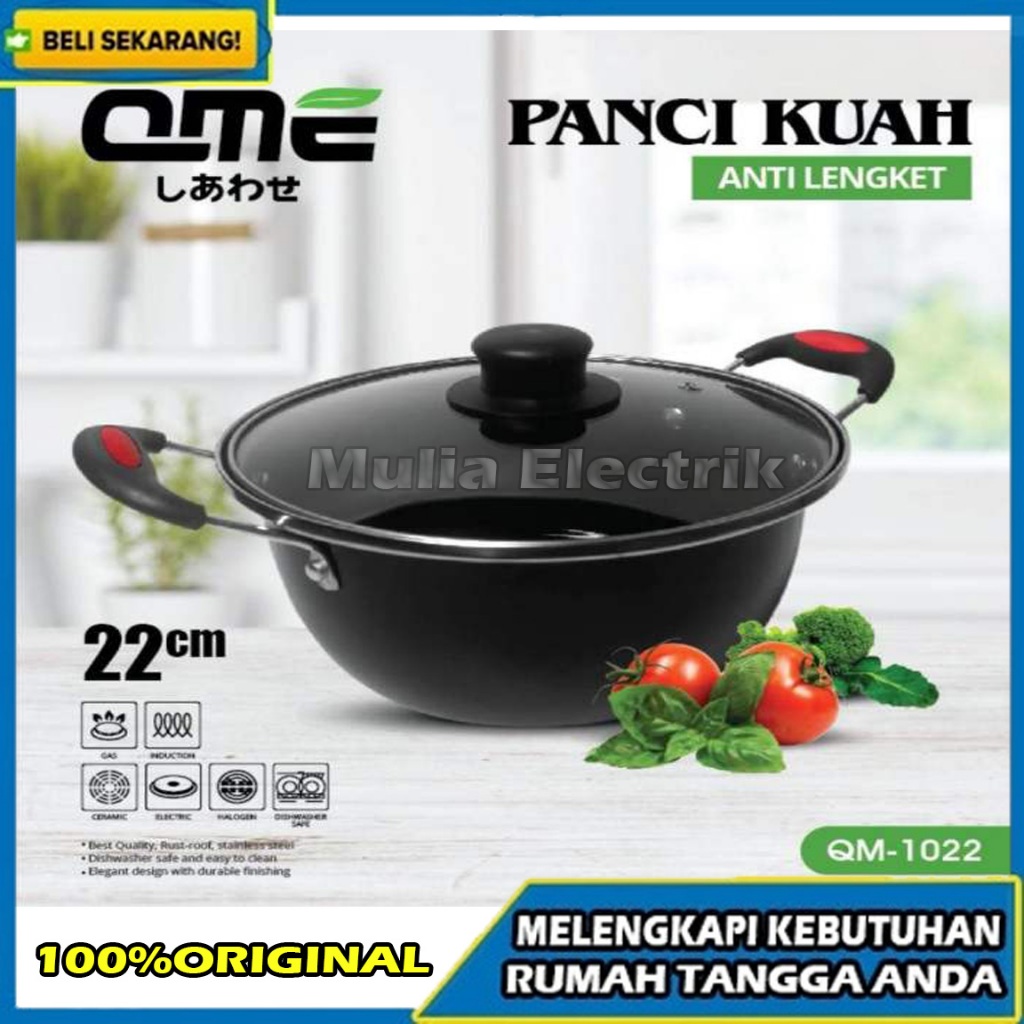 Panci Kuah QME  22CM Anti Lengket Tahan Lama