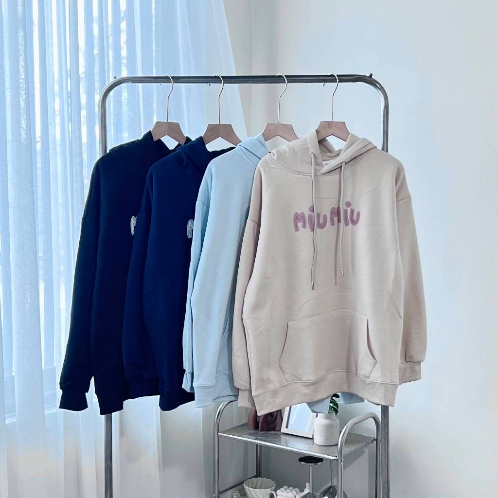 CHIMARA | 534-24 | Hoodie Oversize Wanita Terbaru Korean Style Miu Miu [ATASAN ONLY]