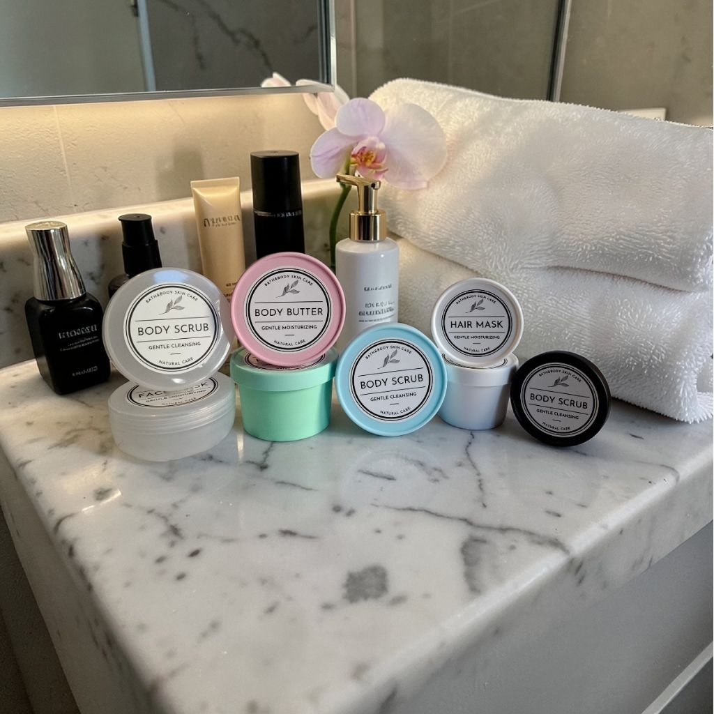 Pot Jar Kosmetik Plastik , Lulur, Masker, Skin Care + Free Sticker Vinyl Waterproof