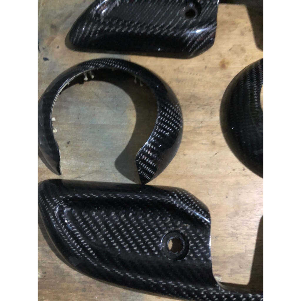 cover step dan cover spion carbon scoopy 2021