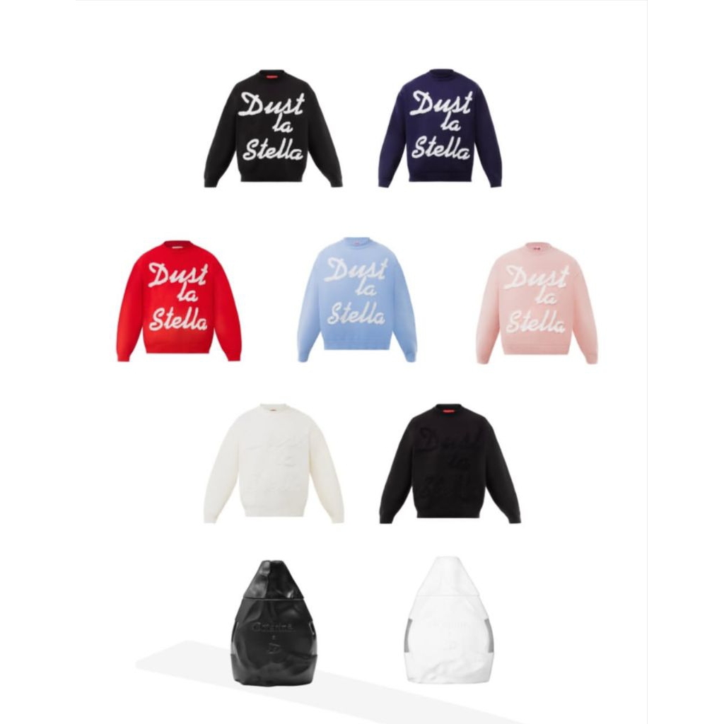 [ORIGINAL 100%] Dust La Stella Brush // Dust La Stella Knitwear Black / Dust La Stella Knitwear Whit