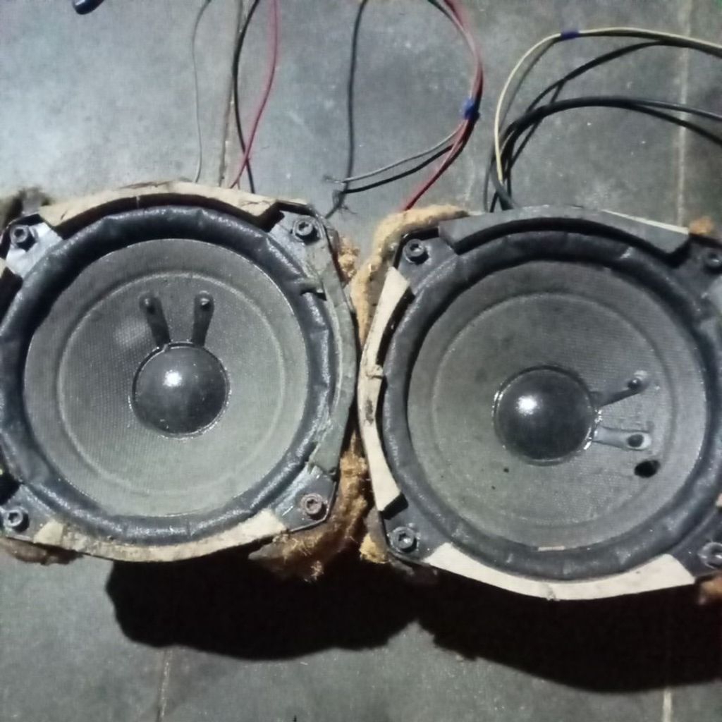 sepasang speaker second 5 inch ori copotan tv Polytron