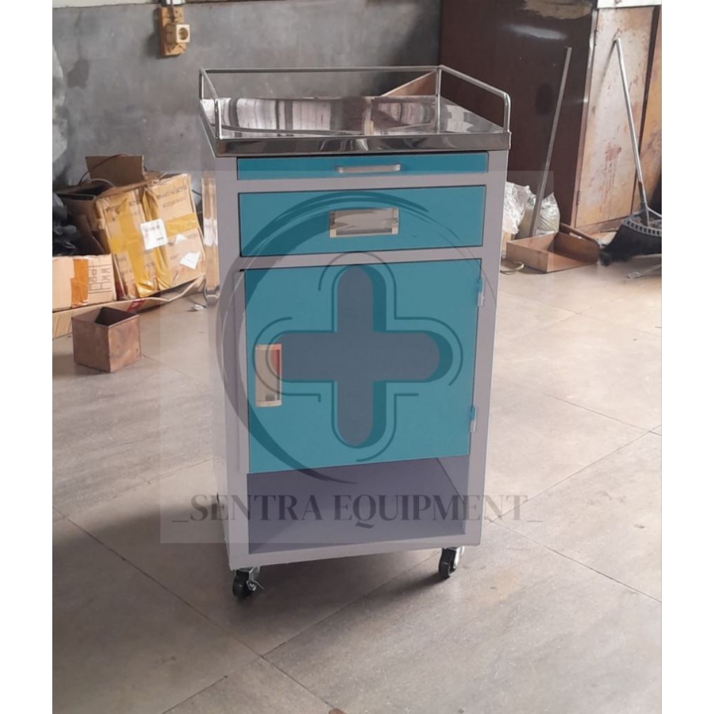 Bedside cabinet besi/lemari nakas pasien/lemari pasien rawat inap/lemari ruangan rawat inap