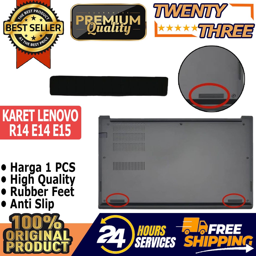 Karet Alas Kaki Bawah Laptop Rubber Feet Foot Pad Lenovo Thinkpad R14 E14 E15 Anti Slip Case