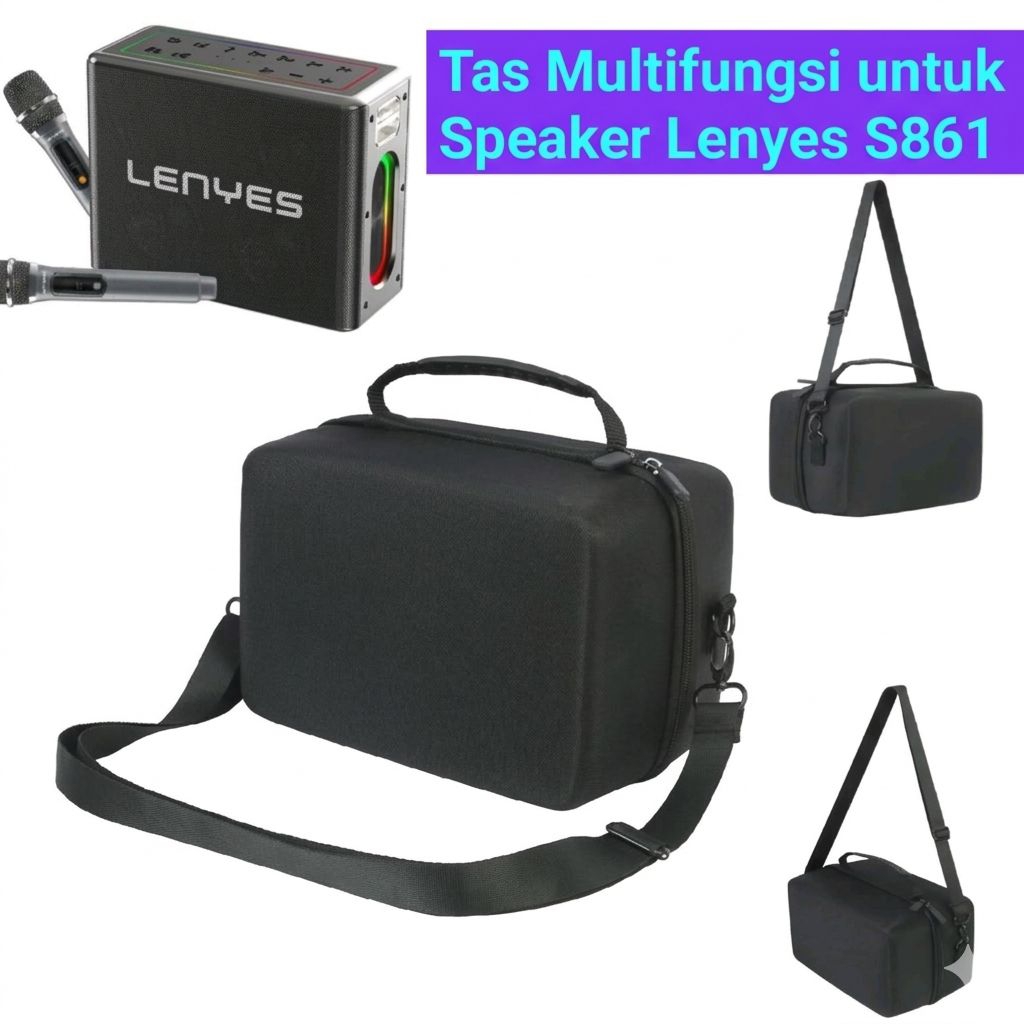 ​Tas Speaker Lenyes S861 Carry Case Portabel Pelindung Speaker Tas Anti Air