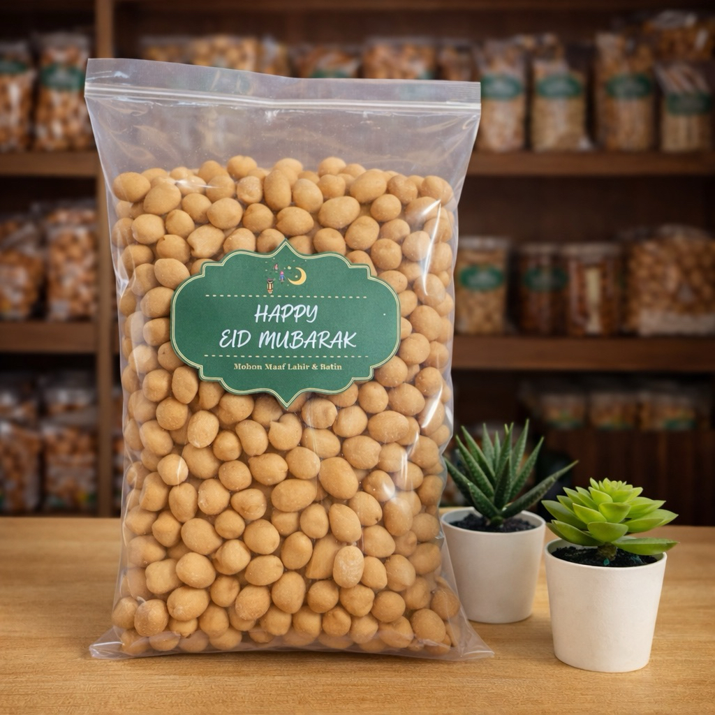 Kacang Telur Kacang Atom Bima Kemasan 1Kg - Spesial Kue Lebaran