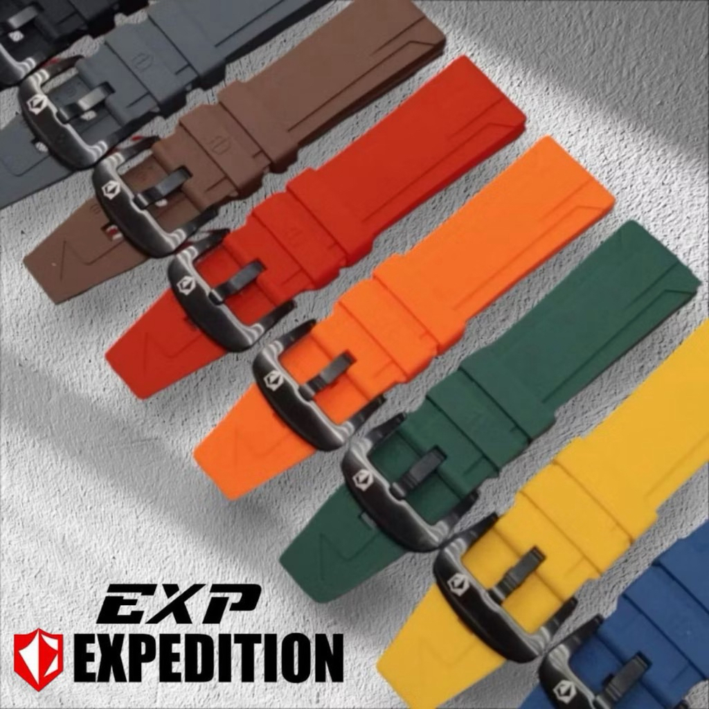 STRAP RUBBER JAM EXPEDITION 24MM / TALI KARET JAM EXPEDITION / STRAP RUBBER EXPEDITION / KARET RUBBE