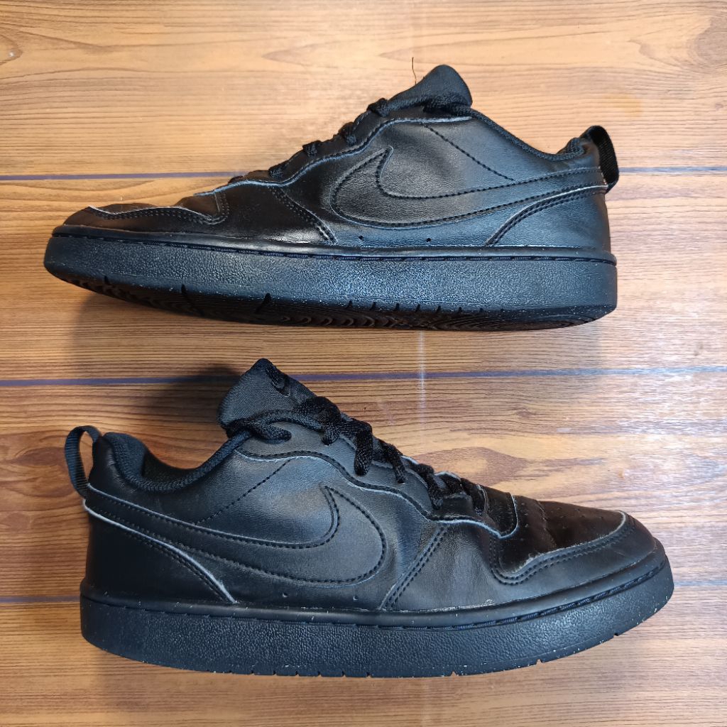 Sepatu Casual Nike Leather Second Original Fullblack size 40