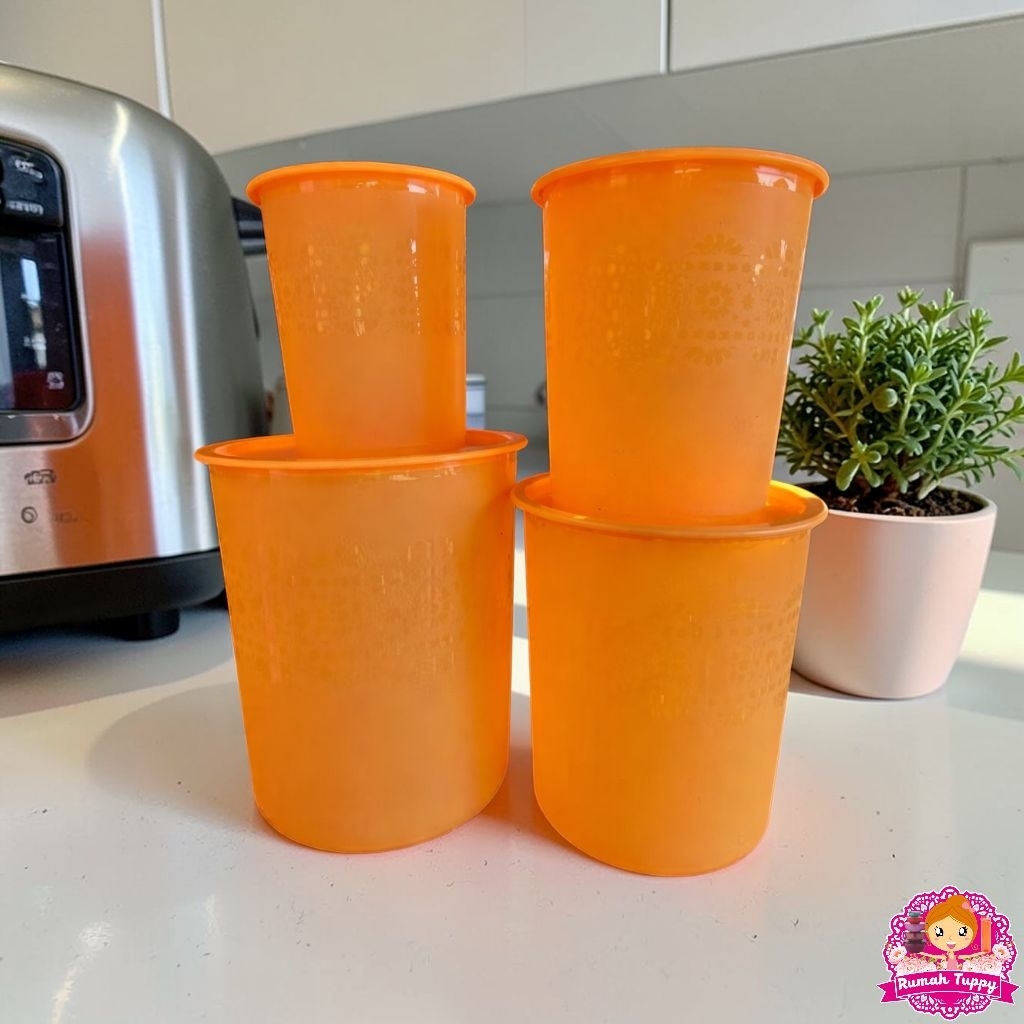 Tupperware Wadah Tempat Toples Makanan Kue Snack Cemilan Kerupuk Mosaic Canister Set Tupperware Tupp