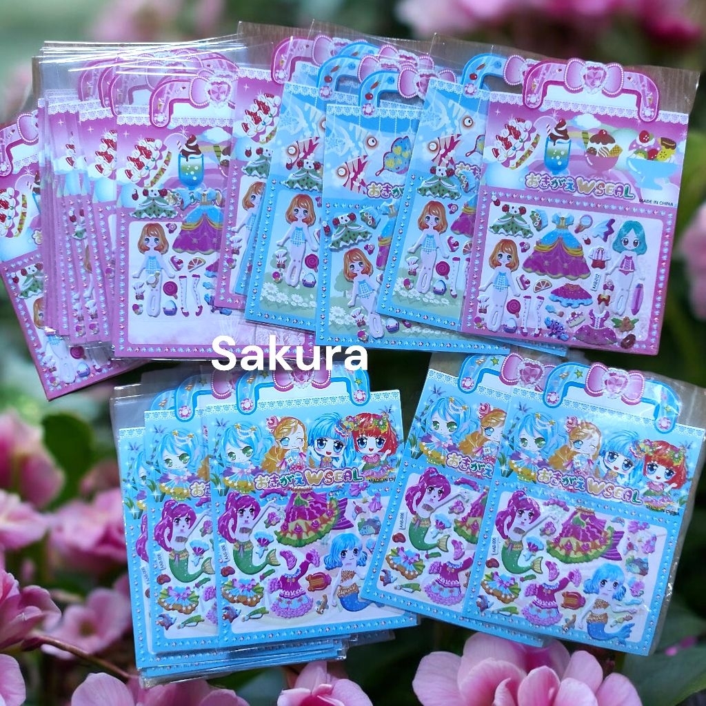 stiker timbul BP 3d kecil/mainan stiker tempel anak bongkar pasang dress up