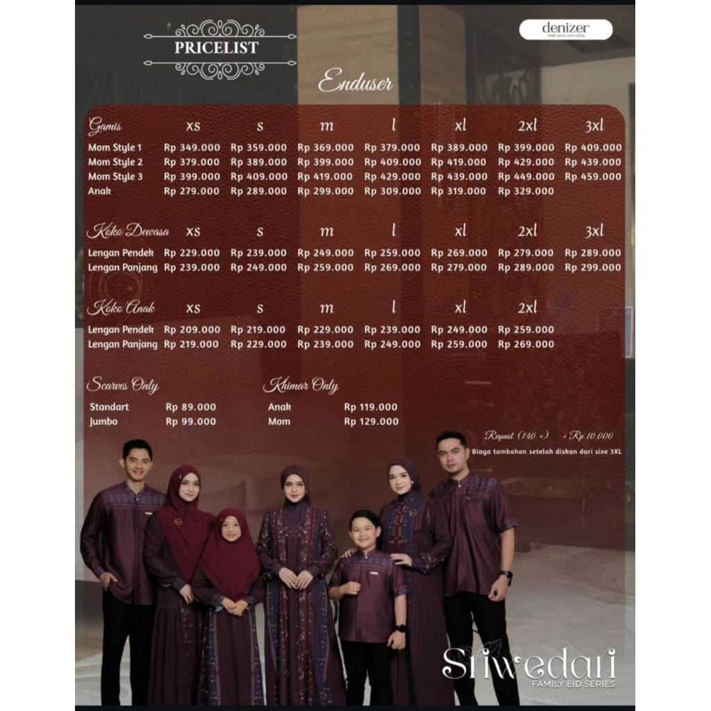 sarimbit sriwedari ready gamis xl cream by denizer