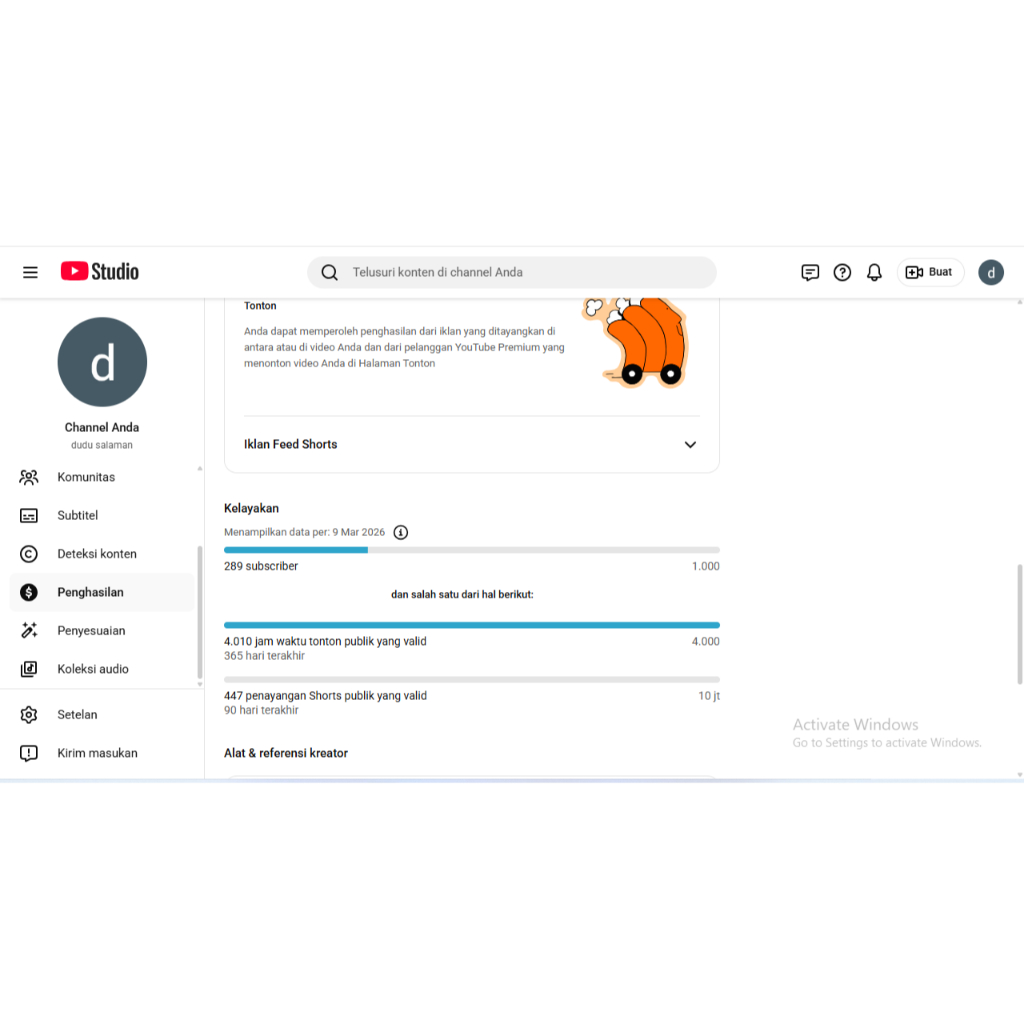 Akun YT Full Jam Tayang