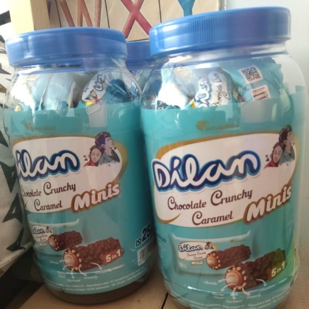25 Pcs Coklat Dilan Mini Pack Chocolate Crunchy Caramel