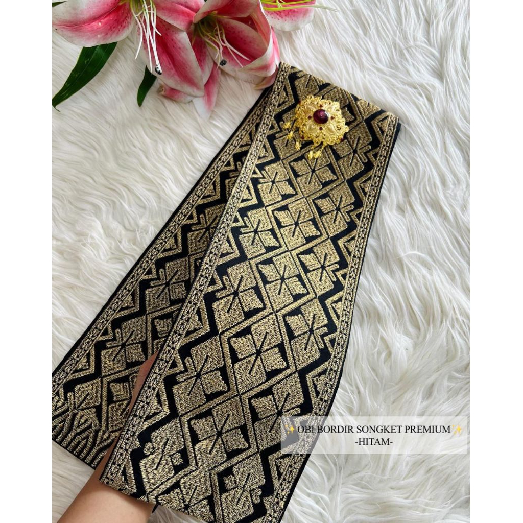 Selendang Bordir Songket Lebar Terbaru | Selendang Obi | Selendang Kebaya