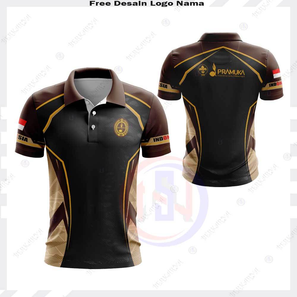 Baju Pramuka - Kaos Polo Seragam Pramuka Fullprint - Kaos Jersey Pramuka Free Custom