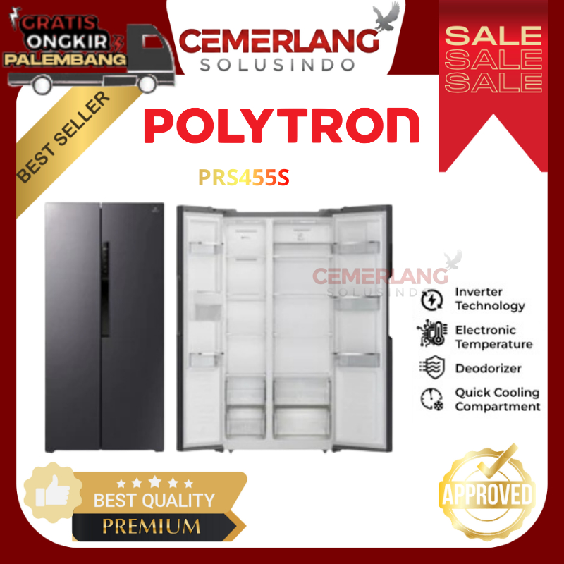 Kulkas Polytron Set By Side 2 Pintu PRS455 Kulkas 2 Pintu Polytron Kulkas Side By Side