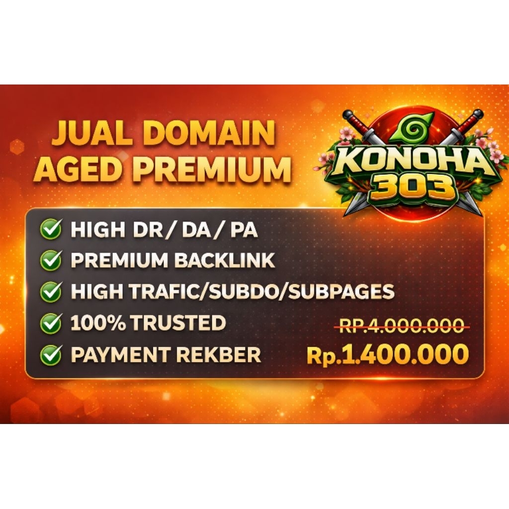 Domain Aged Premium Authority Tinggi | DR DA PA Bagus | Domain Lama Trafik Tinggi
