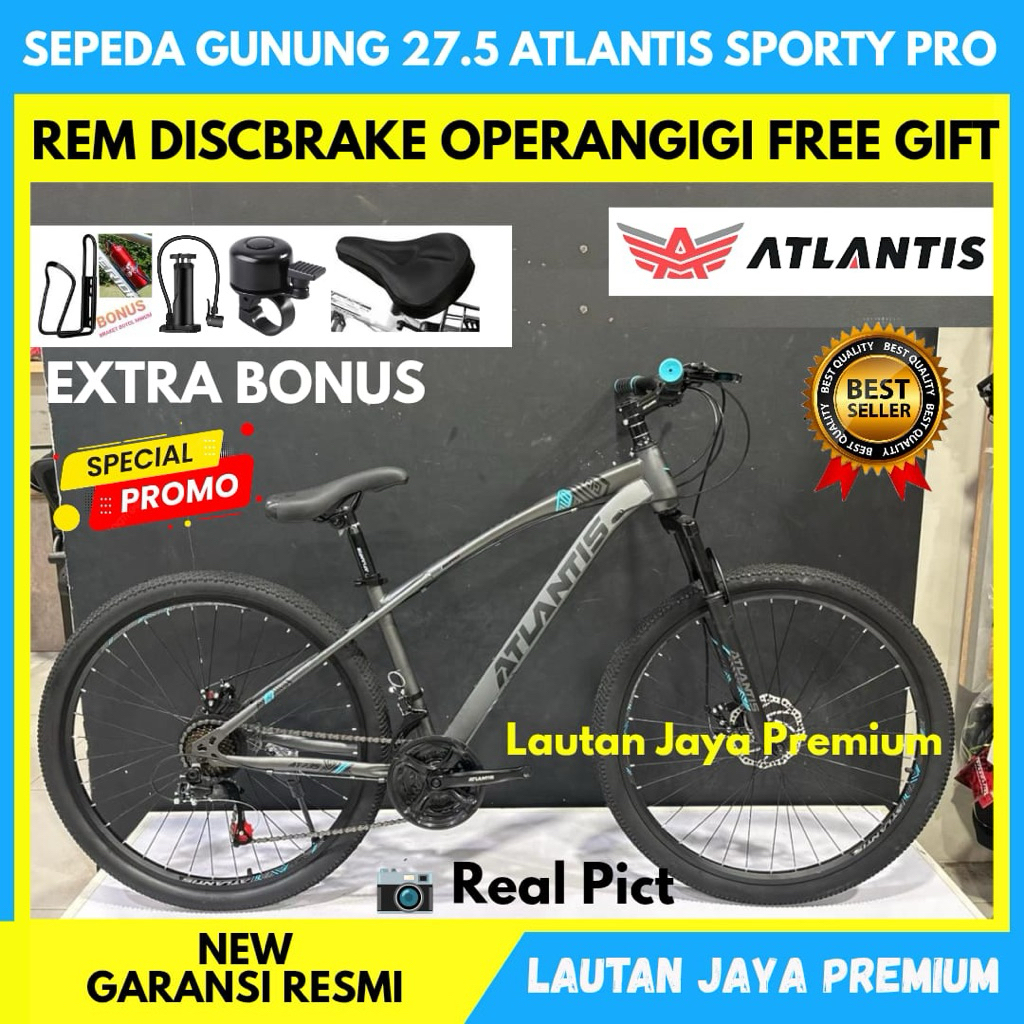 Sepeda Gunung MTB 27.5 Atlantis 735 Rem Discbrake Terbaru