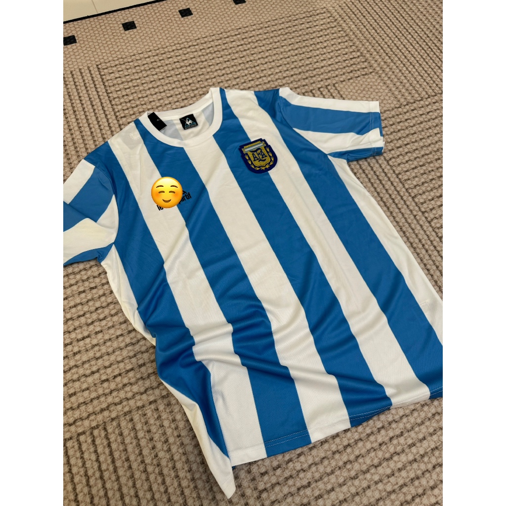 Jersey Argentina Retro World Cup 1986 Home Maradona High Quality Fans Version