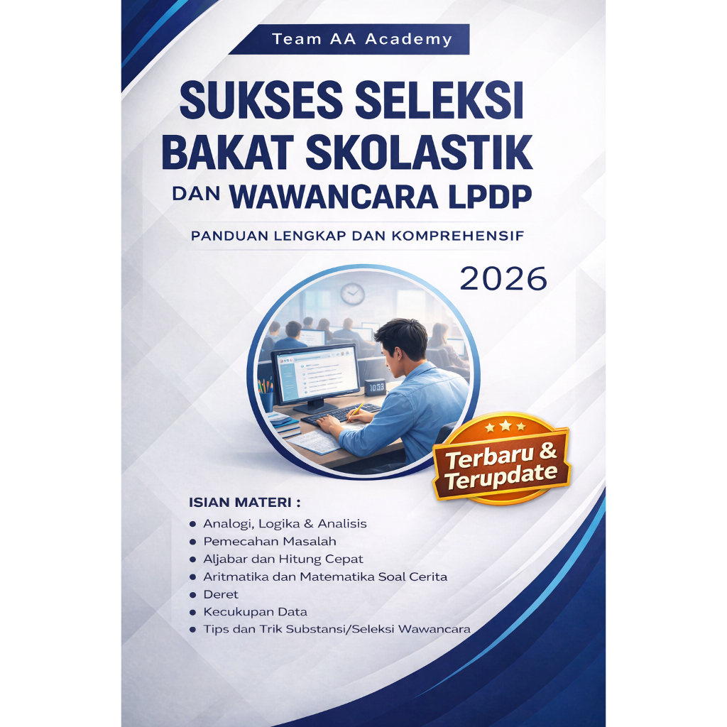 (Edisi Terbaru dan Terupdate) Buku  Lolos Tes Bakat Skolastik TBS LPDP dan Substansi Wawancara LPDP 