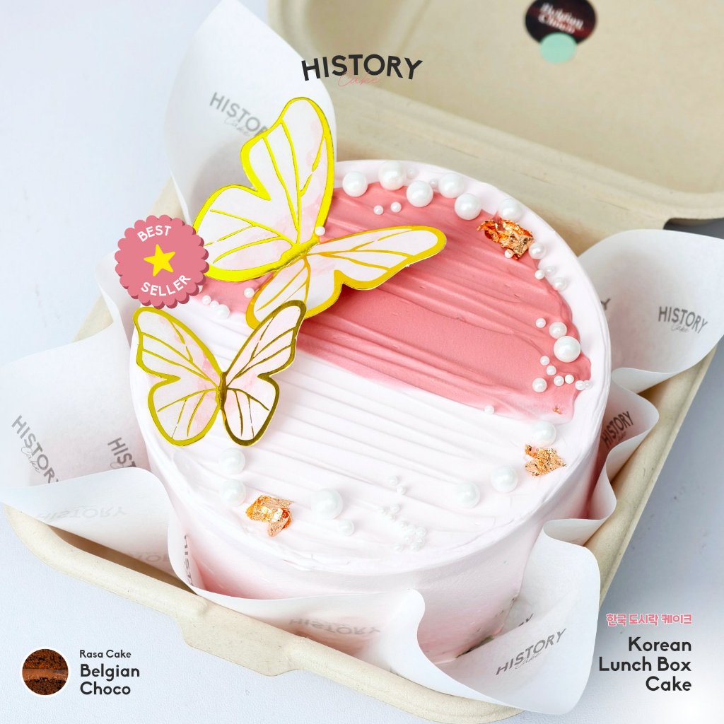 Historycake Korean Cake Lunch Box Kue Tart Korea Rasa Belgian Choco Viral Bandung