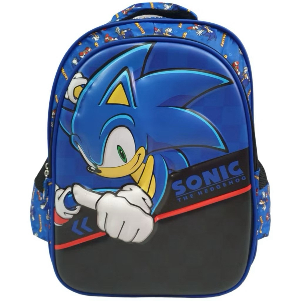 Tas Sekolah Anak SD Laki-Laki Boy Motif Sonic Racing Car Spiderman Mineecraft Flower /Tas Ransel Sek