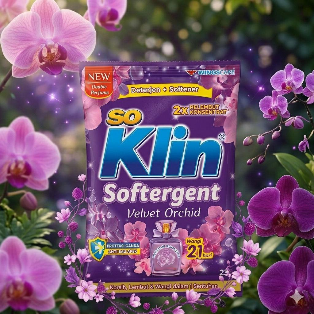 So Klin Softergent 23 g / So Klin Softergent Velvet Orchid / So Klin Ungu