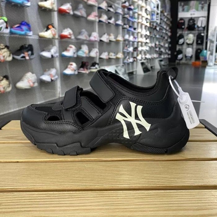 Sepatu Wanita MLB Sandal BLACK NY olahraga tebal pria Wanita MLB LA Los Angeles Dodgers A Los Angele