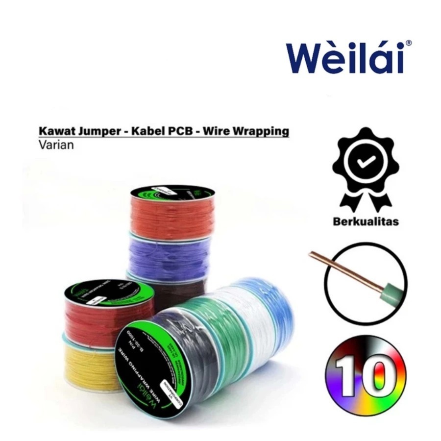 Weilai B-30-1000 Kawat Jumper Wire Wrapping Wire Wrapping Kawat Jumper Kabel PCB Breadboard Wrapping