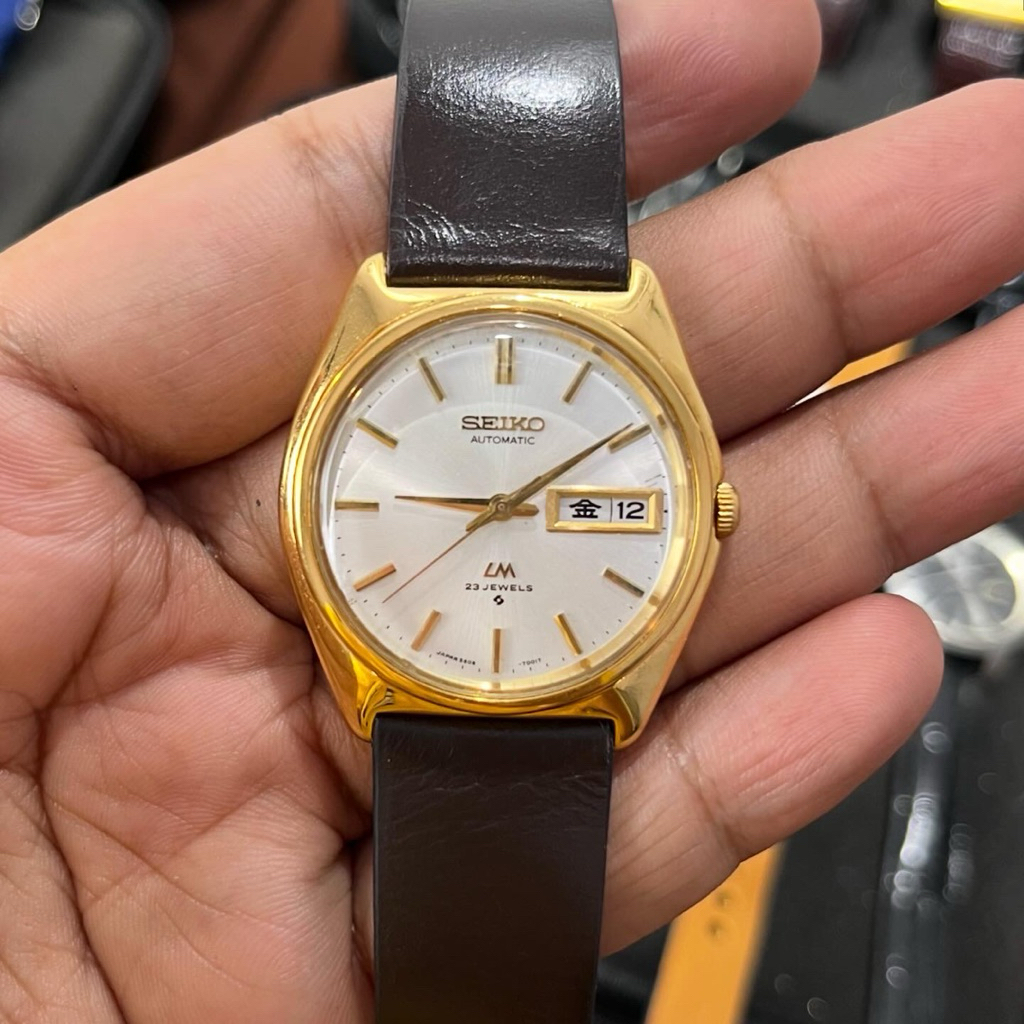 Legendary Seiko Lord Matic LM 5606-7000 Gold Automatic 1973 Kanji JDM