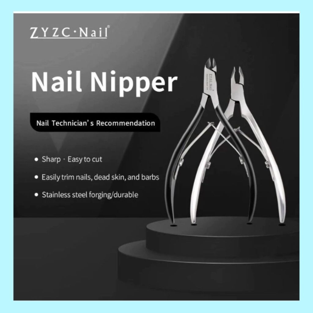 ZYZC CUTICLE NIPPER BLACK Gunting Kutikula Manicure Premium Nail Art Nail Care