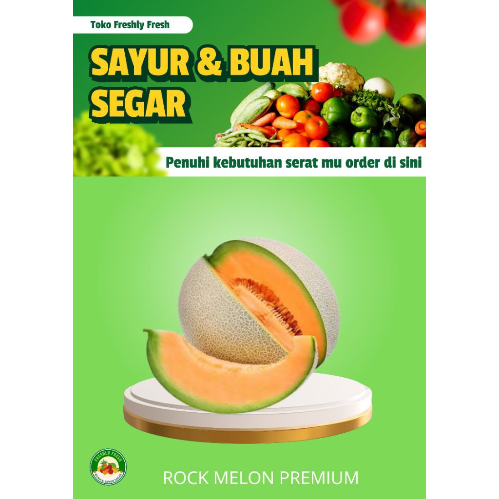 MELON ORANGE PREMIUM/ROCK MELON 1 BUAH/ SAYUR DAN BUAH