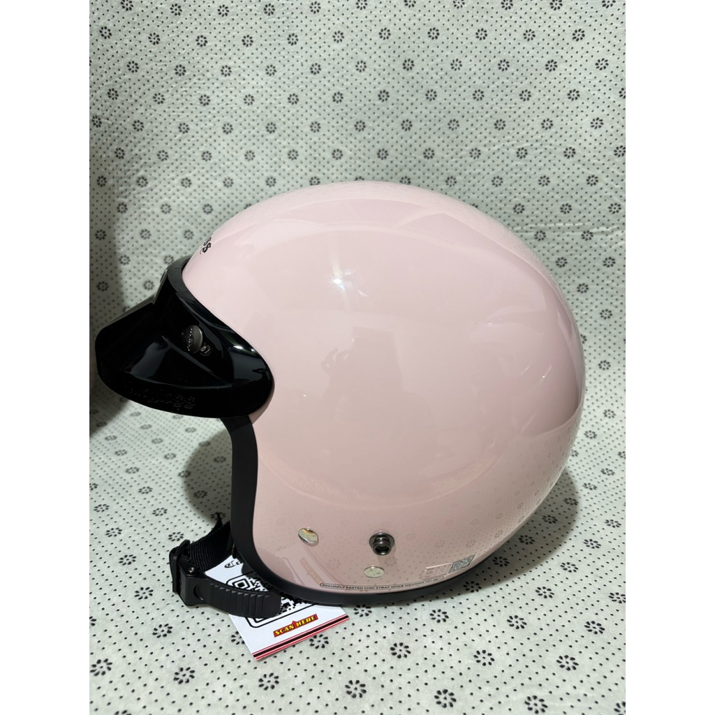 Cargloss CFM Retro Helm Half Face-Pale Pink